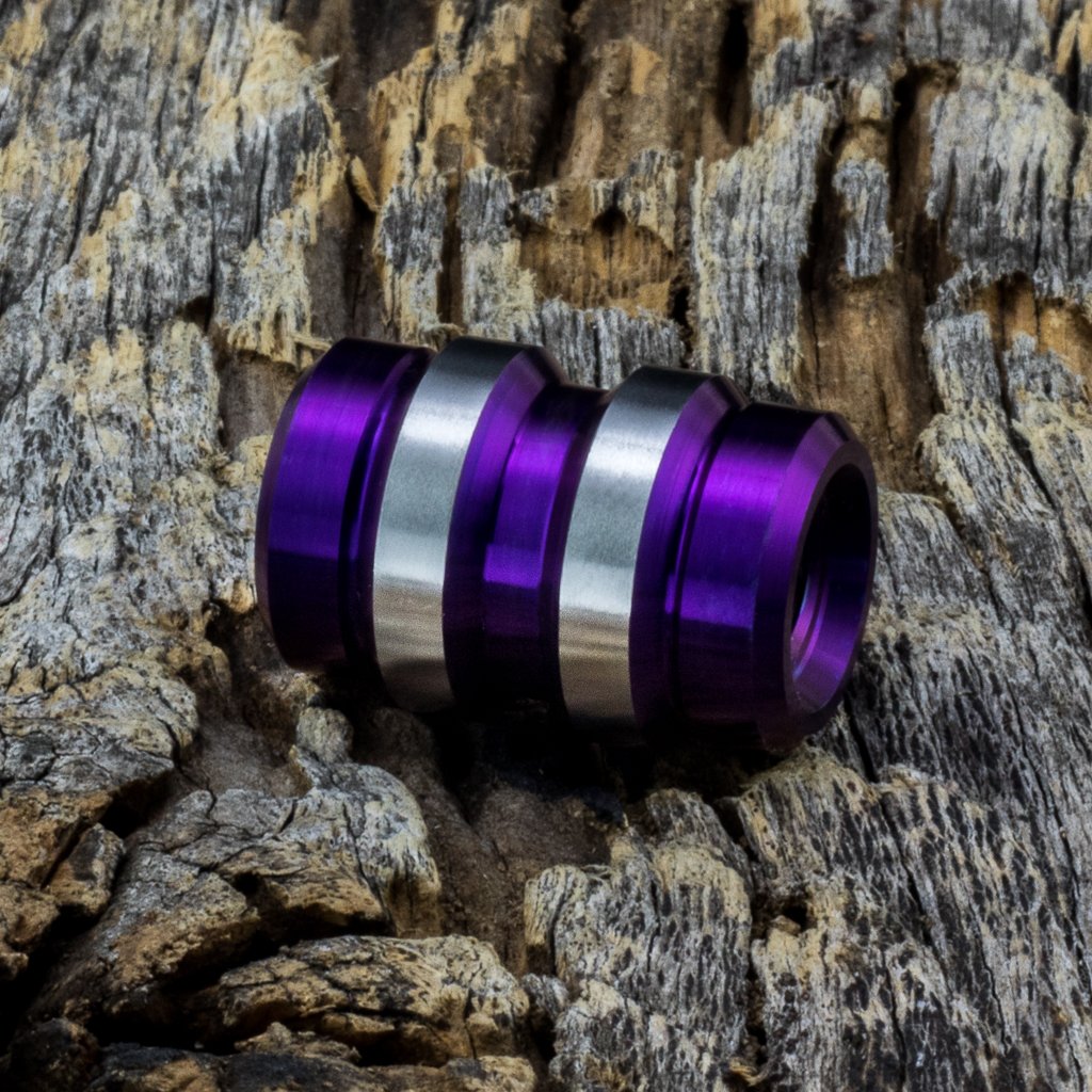 Image of Keg Deep Purple Ti Bead #1