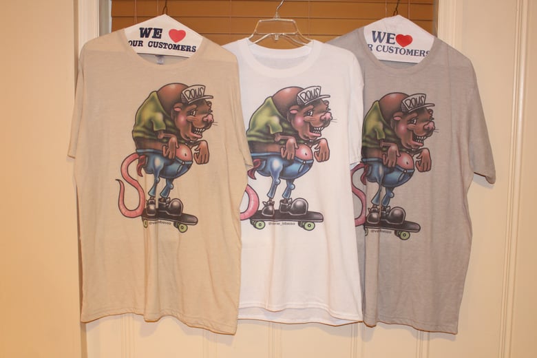 Image of val ROUS skater rat t-shirt
