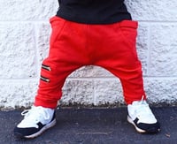 Image 1 of Red Zipper Joggers