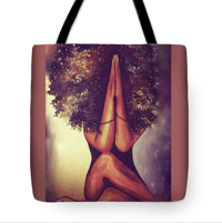 "PRAYING QUEEN" LIMITED EDITION OVERSIZED 18X18 TOTE BAG