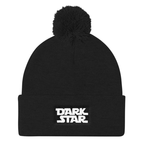 Dark Star Embroidered Pom Pom Knit Cap