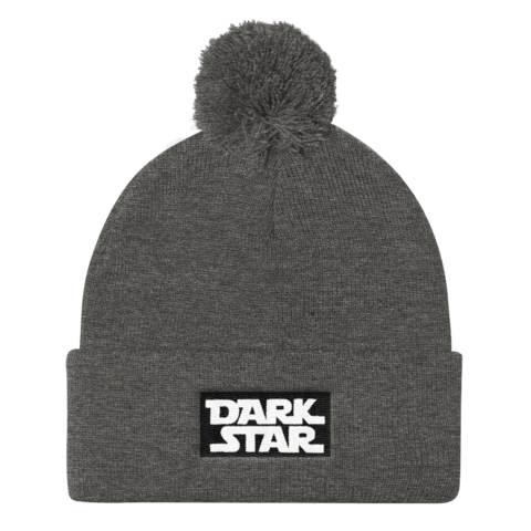 Dark Star Embroidered Pom Pom Knit Cap