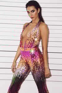 Image 2 of Vegas Barbie Sequin Jumpsuit