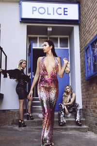 Image 4 of Vegas Barbie Sequin Jumpsuit