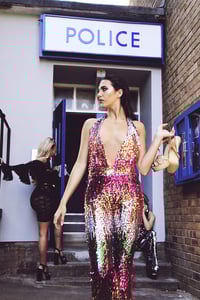 Image 5 of Vegas Barbie Sequin Jumpsuit