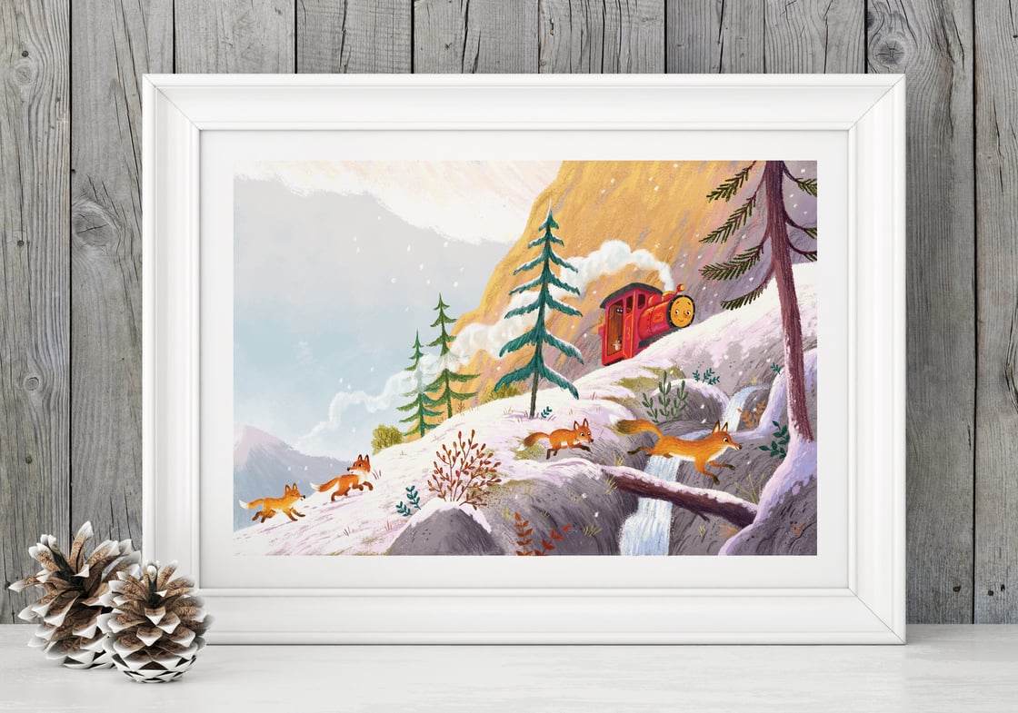 Image of 'Mountain Foxes' - A3 Signed giclee print