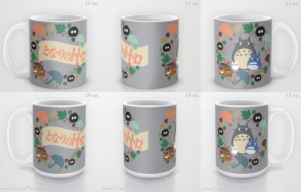 Image of Totoro Kawaii My Neighbor 11/15 oz Mug Dishwasher Microwave Cup Tea Coffee Hayao Miyazaki Ghibli
