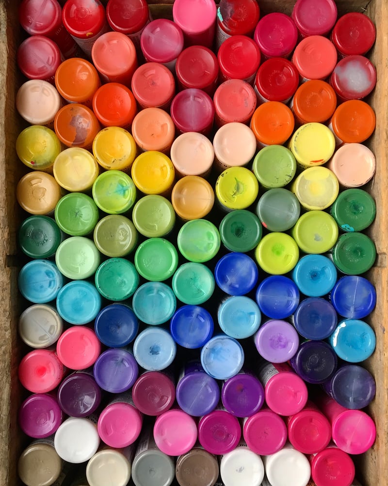 Image of Rainbow Paint Canvas