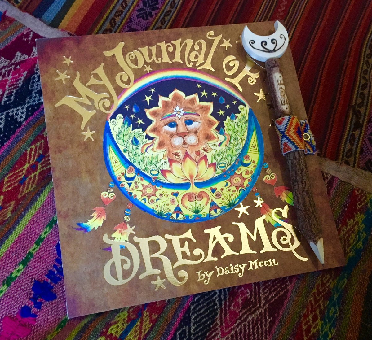 Image of 'My Journal of Dreams" with personalised  moon pencil 