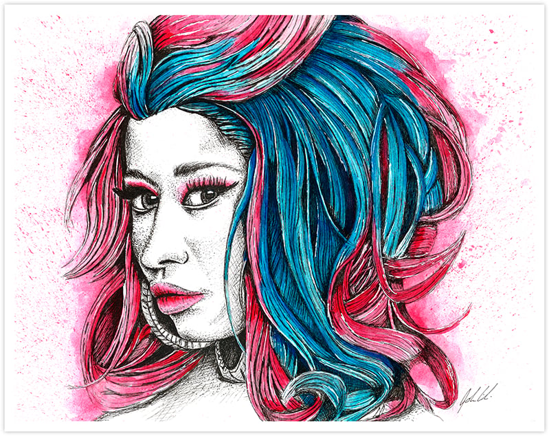 Image of Nicki Minaj Watercolor - Fine Art Print