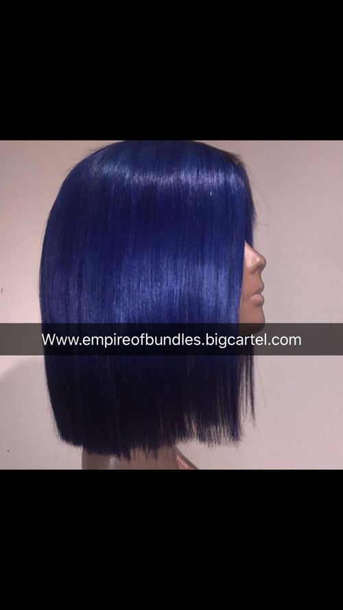 Image of Lace front Blue & Red wig unit 