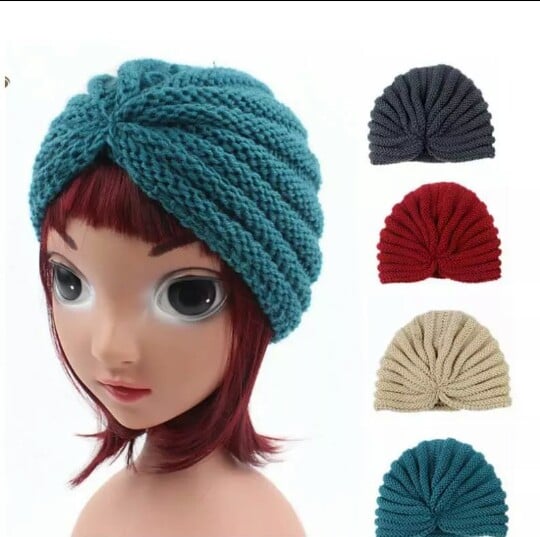Image of Childrens Premium Stretchy Unisex Crochet Turban Style #2