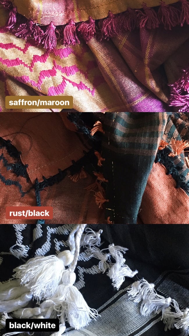 •Déwo• kaftan: multi keffiyehs edition