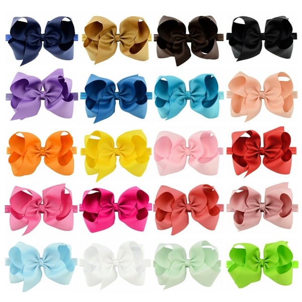 Image of 6 inch bow headbands- 20 colors