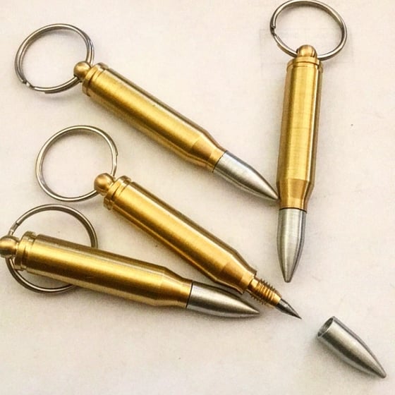 Image of Keychain Ak47 Bullet Scribe W Screw on cap