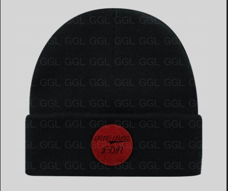 Image of GGL's 1st Edition Exclusive Black Leather Engraved Beanie.  (Limited)