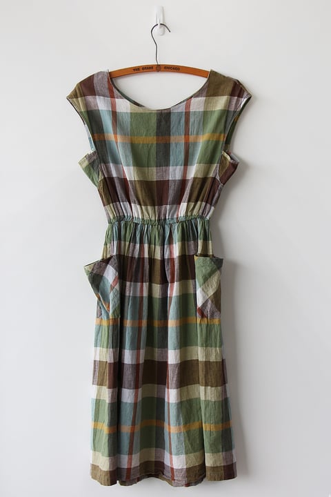 Image of SOLD Pockets Full Of Plaid Dress