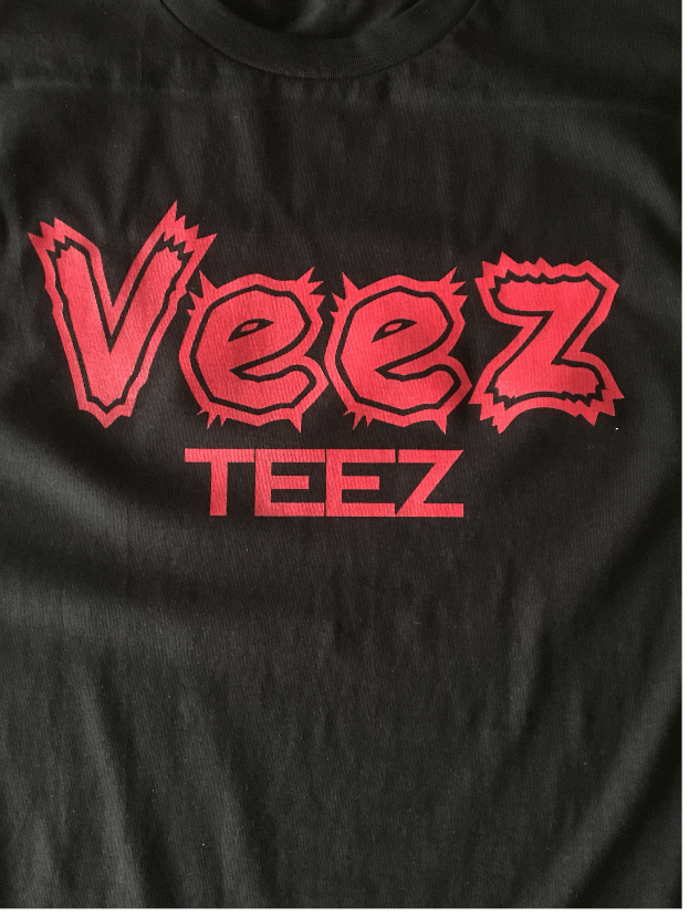 Image of VEEZ TEEZ logo (Black TShirt)