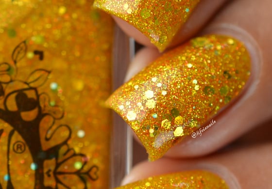 Image of ~Jar of Light~ gold yellow jelly glitter Spell nail polish "Legends & Dreams"!