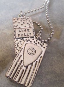 Image of "Live Fully"  Pewter Pendant