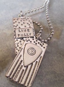 Image of "Live Fully" Pewter Pendant