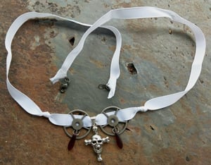 Image of Skull & Crossbones choker, handmade