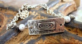Image of "Life is a Journey ~ Enjoy the Moments" Pewter Bracelet