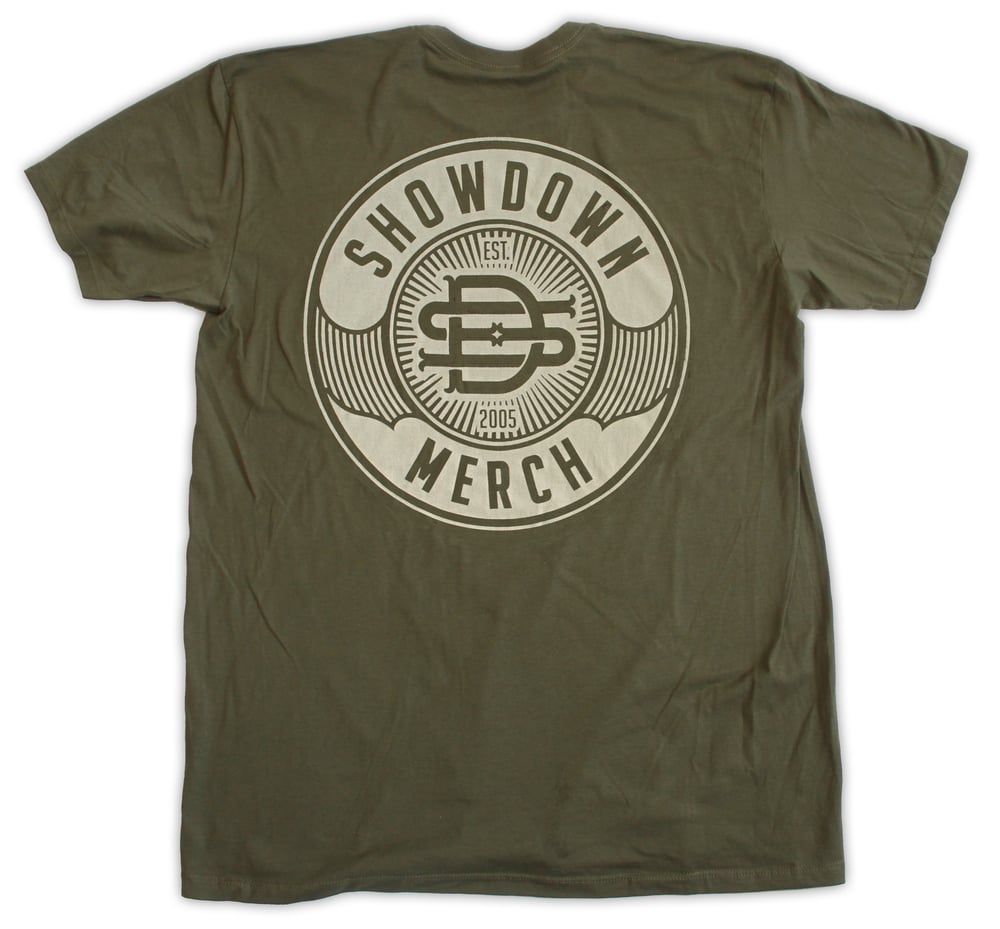 Image of Military Green Work Shirt w/Tan