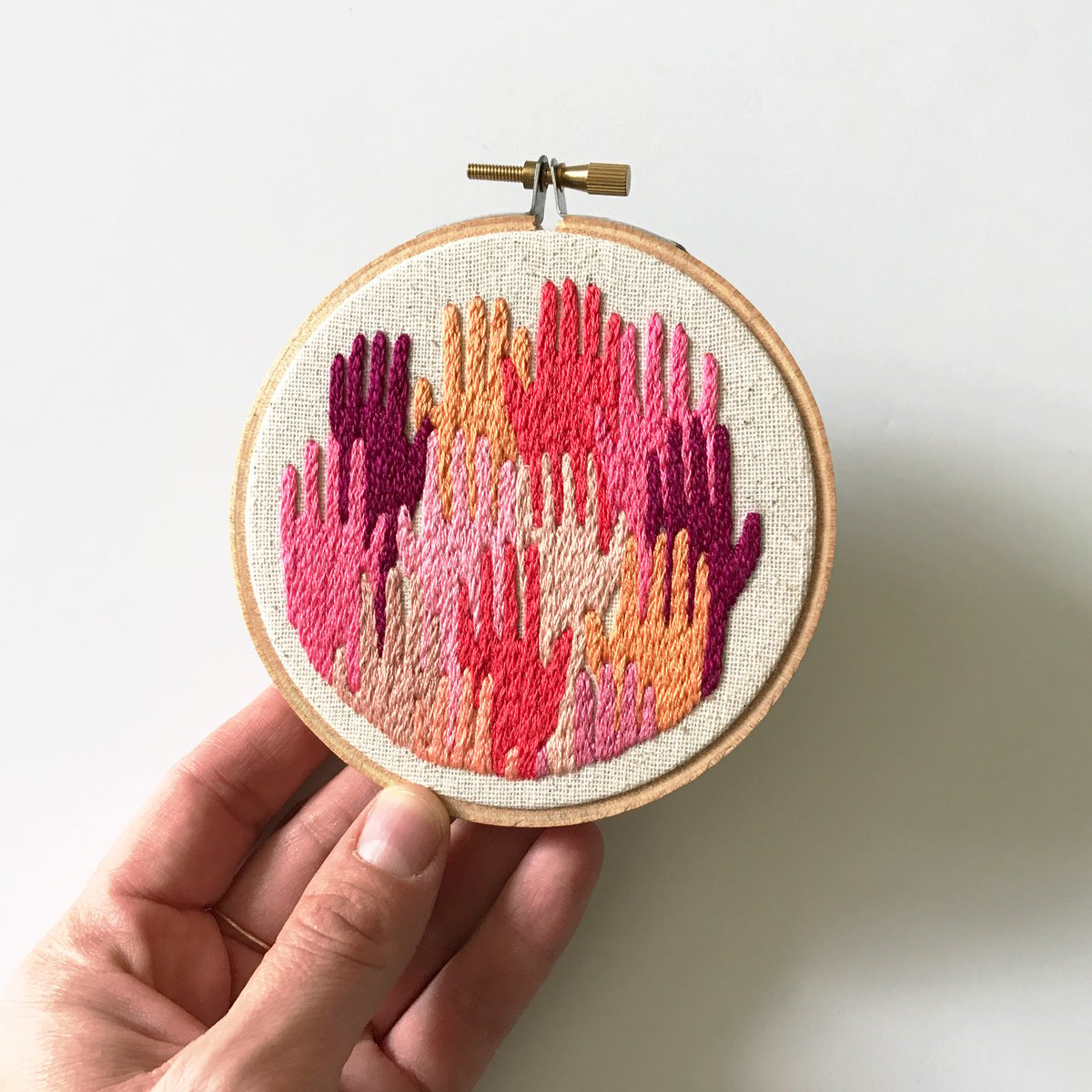 Hand Embroidered "Together" Hoop