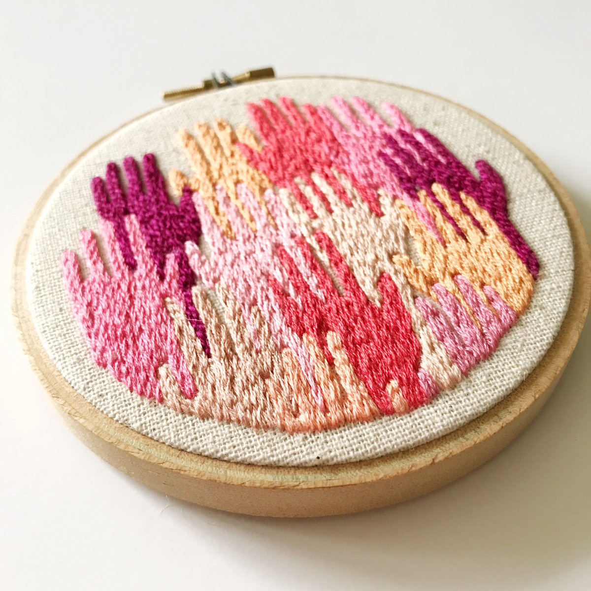 Hand Embroidered "Together" Hoop