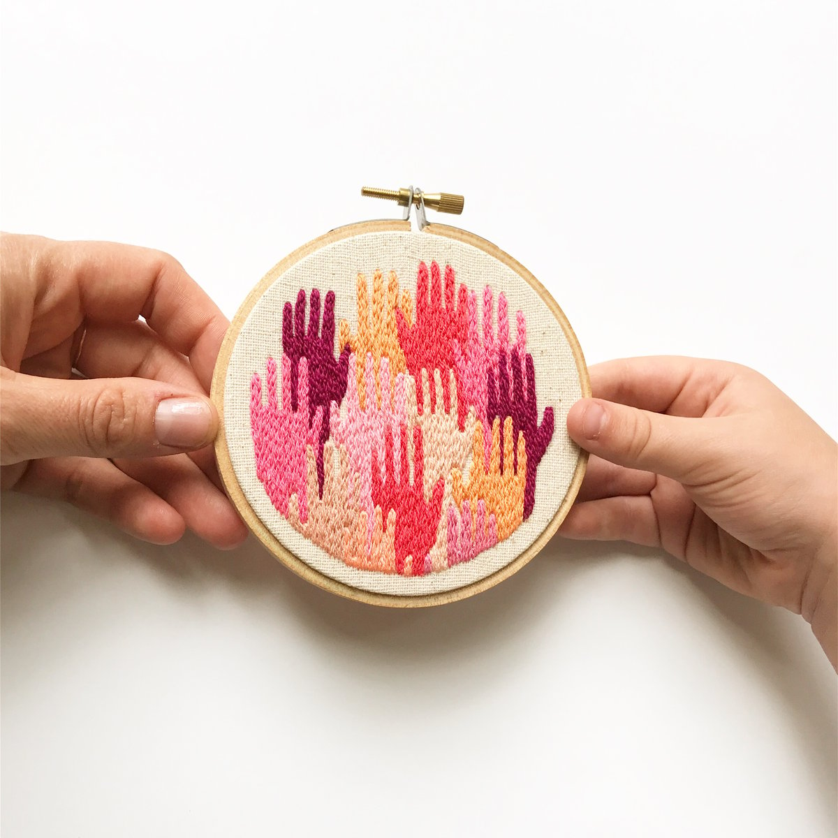 Hand Embroidered "Together" Hoop