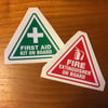 First Aid / Fire Extinguisher Decal Set
