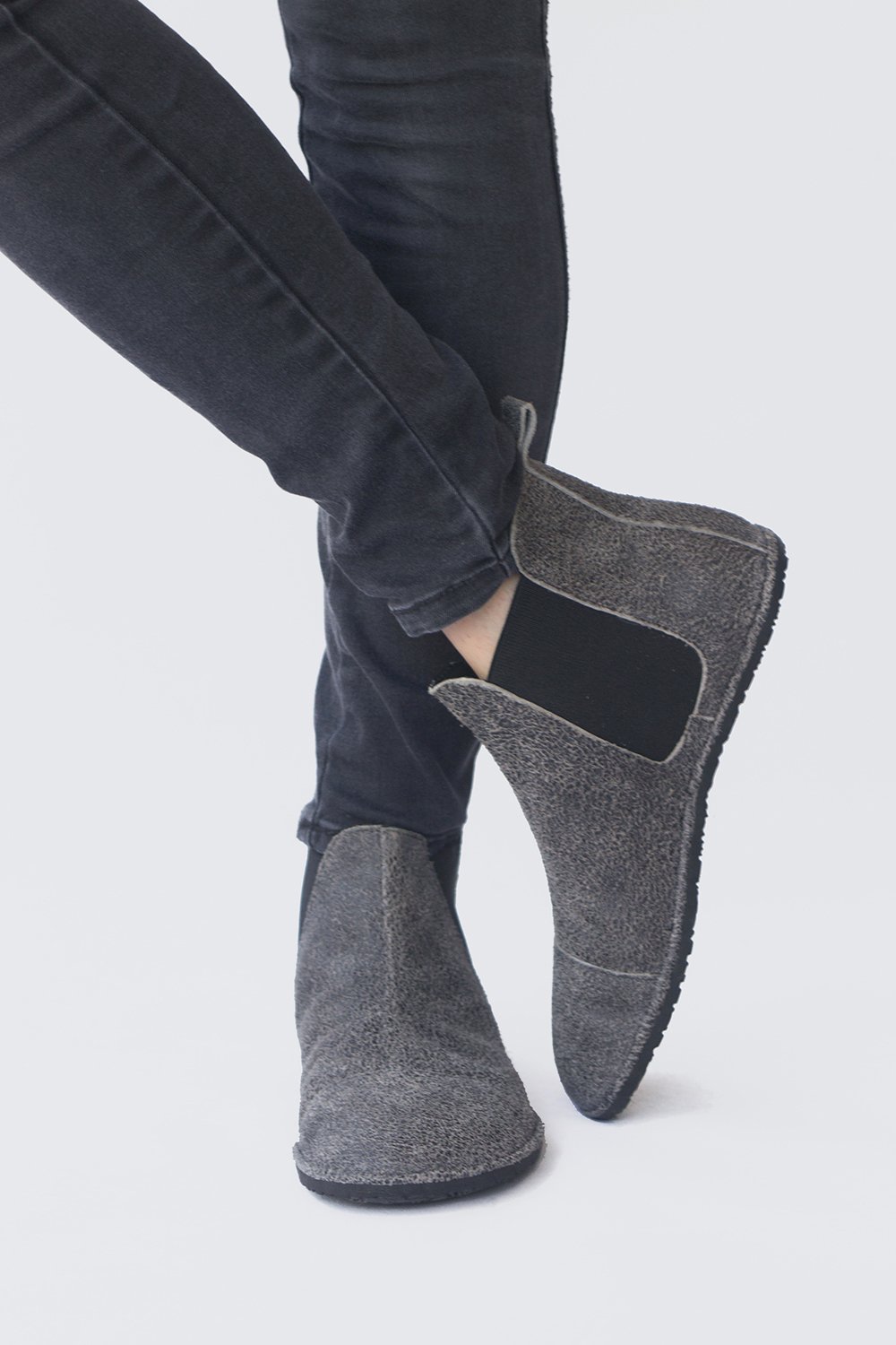 charcoal suede boots