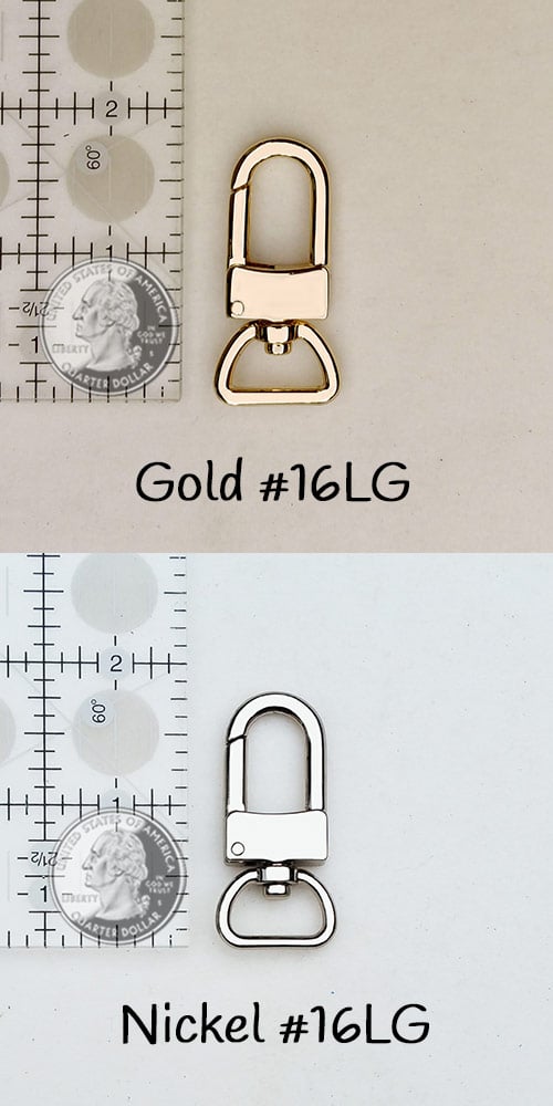 Image of Tan Leather Wrist Strap with Yellow Stitching - Choose Leather Color & Gold or Nickel #16LG Clasp