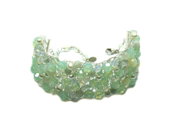 Image of Sea Green  Bracelet and Necklace