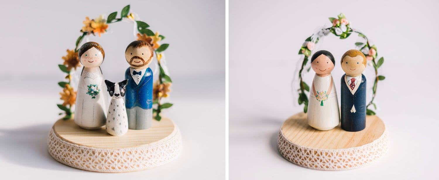 Image of Figuras de boda personalizadas + Arco de Flores