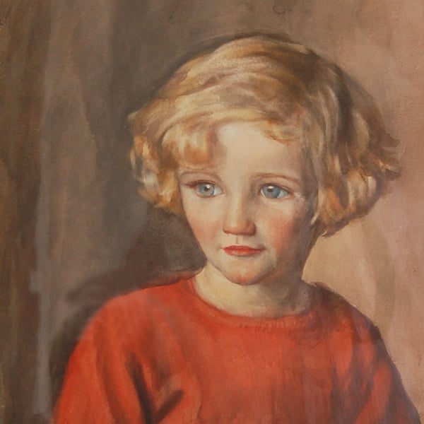 Image of 1930's Portrait of a Young Girl
