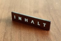 Image 3 of INHALT Logo Polished Black Nickel Enamel Pin