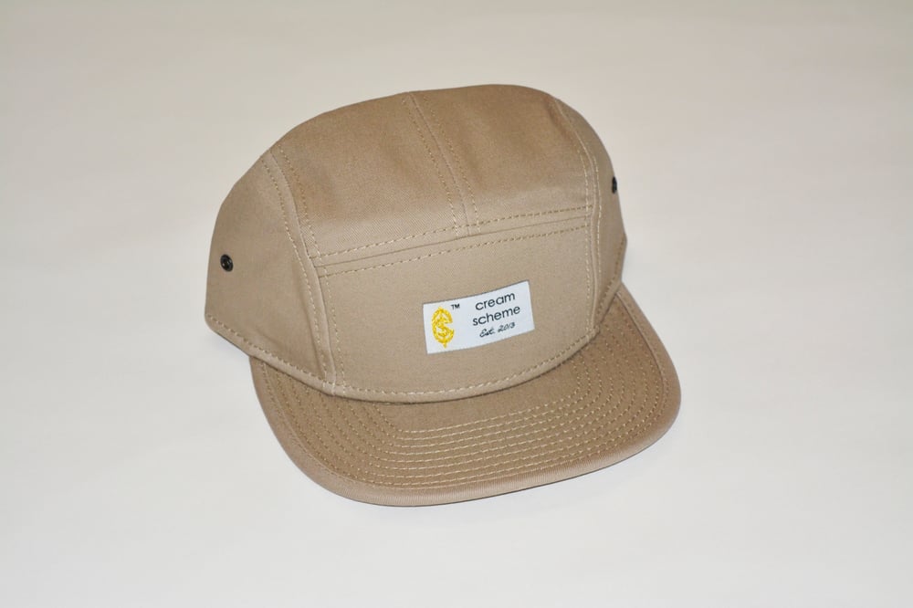 Established Beige 5 Panel Hat Cream Scheme Established Beige 5 Panel Hat Cream Scheme