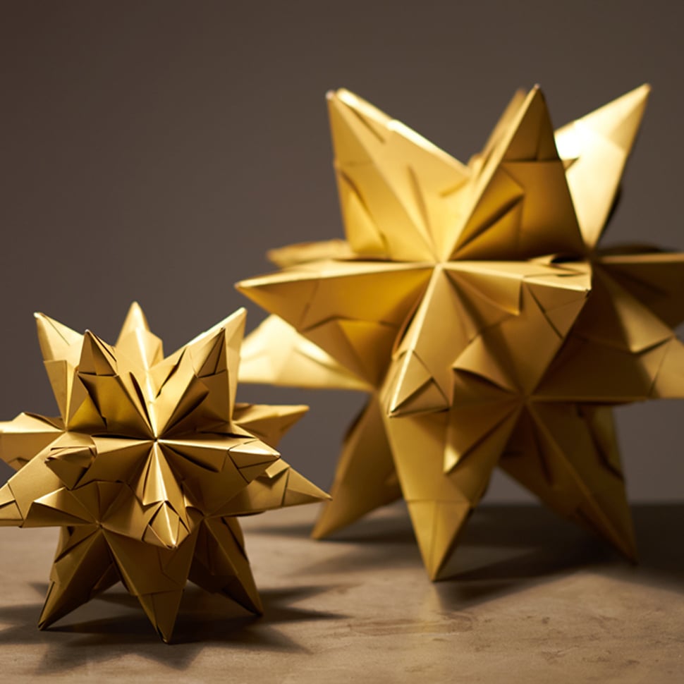 3d Paper Stars Gold