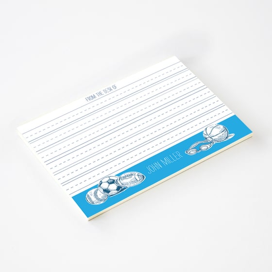 Image of BOYS SPORTS LINED NOTEPAD (more colors)