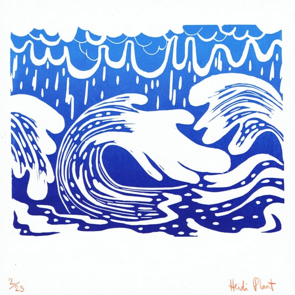 Image of A Bigger Wave : original editioned print by Heidi Plant
