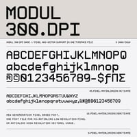 Image 3 of Modul 300 dpi Pixel Based Font