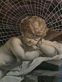 Image 4 of Antique Large Victorian framed 1700’s engraving and preserved web