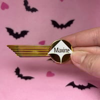 Image 1 of 3 Inch Maxine - Gold Finish Icon Pin