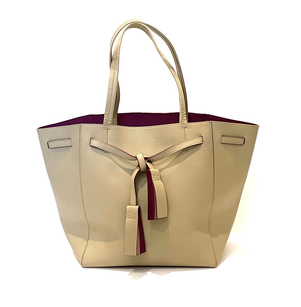 Image of Celine Small Cabas With Tassel Tote 6-1467