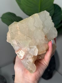 Image 7 of XL SELF STANDING GREEN SUGAR APOPHYLITE WITH STILBITE B