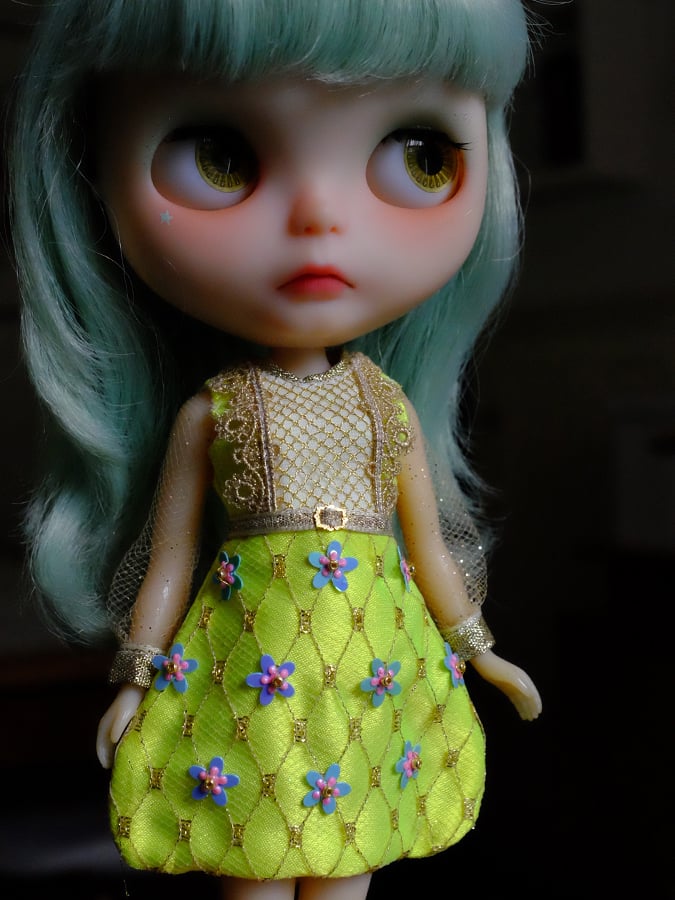 Image of Lounging Linda ~ Fabergé Egg Dress ~ Chartreuse