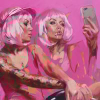 Image 4 of Limited Edition 'PINK CAR SELFIE' Lithograph Print
