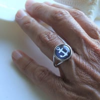Image 4 of Anchors Aweigh Sterling Ring (Medium)